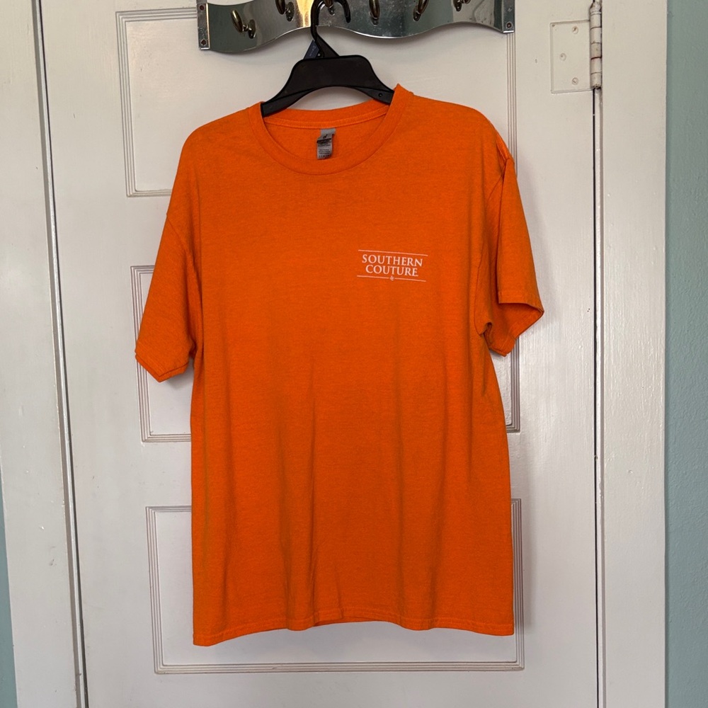 Southern Couture Men's Short-Sleeve T‑Shirt in Orange/Gray Size L